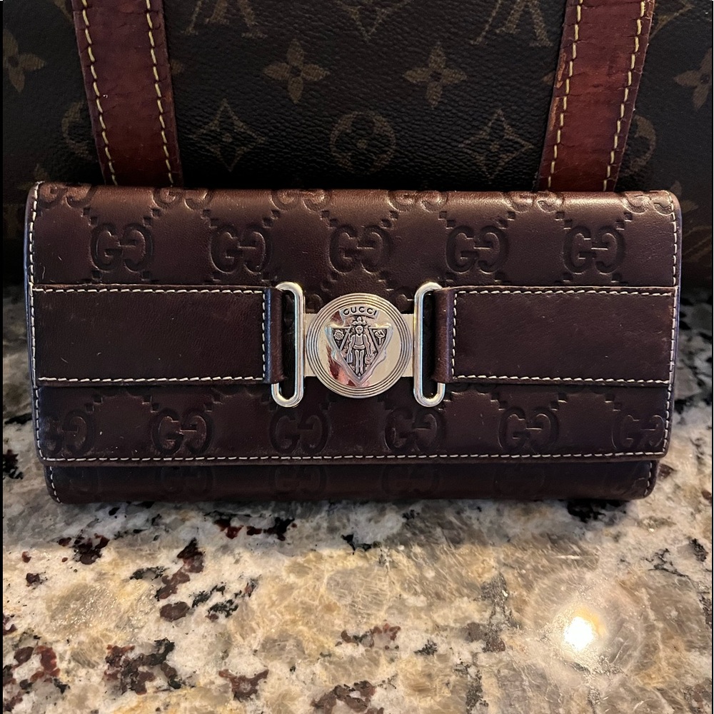 Gucci Guccissima Leather Flap Wallet